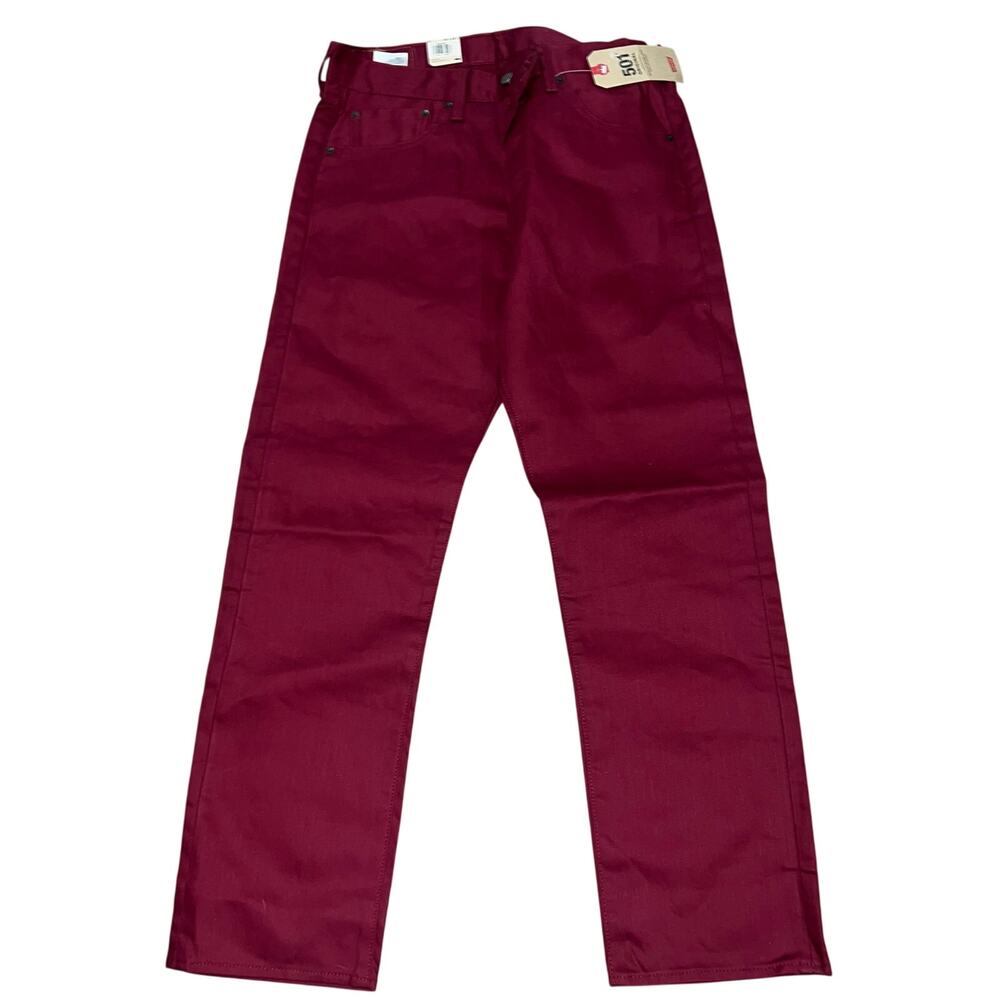 Levi's Maroon Stiff Straight Jeans 33 x 30